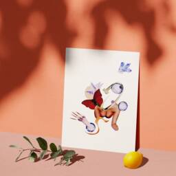 Wall Art - Poster Home Decor Print Collage No. 239 - Mischievous Gal - thumbnail 2