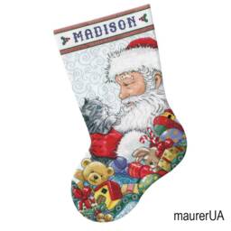 Personalized Christmas Stockings Embroidered Xmas Stocking Custom Embroidery Handmade Cross-Stitch Mantelpiece Decor Family - thumbnail 2