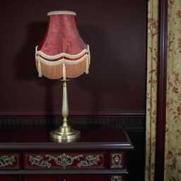 Burgundy Red Paisley Fabric Lampshade Handmade in The UK For Table & Floor Standard Lamp Shades, Ceiling Lights, Clip On Wall Lights - thumbnail 2