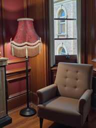 Burgundy Red Paisley Fabric Lampshade Handmade in The UK For Table & Floor Standard Lamp Shades, Ceiling Lights, Clip On Wall Lights - thumbnail 1