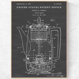 Coffee Maker 1958 Patent Print. Barista Poster. Lover Gift. Office Kitchen Vintage Wall Art. Bar Decor - thumbnail 2