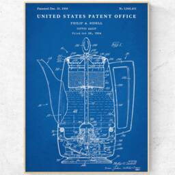 Coffee Maker 1958 Patent Print. Barista Poster. Lover Gift. Office Kitchen Vintage Wall Art. Bar Decor - thumbnail 3