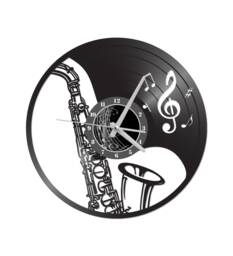 Free Shipping Music/Saxaphone Themed Vinyl Album Record Clock Made in The > Usa - thumbnail 1