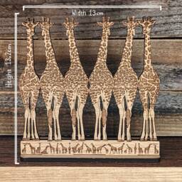 Large Giraffes Wooden Tealight Candle Holders