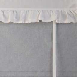 Shabby Chic Ruffle Blind For Curtain Rod - Made To Measure Voile Blinds With Loops/Tunnel Velcro Rustic Vintage - thumbnail 4