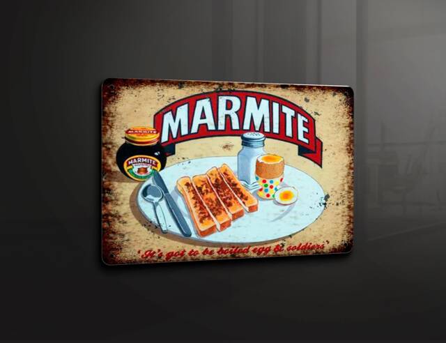 Marmite Breakfast Food - Metal Sign Plaque Wall Art Decor Signage