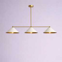 3 Light Kitchen Island Pendant Modern Dining Room Ceiling Fixture Handmade Mid Century Brass Linear Chandelier
