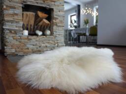Super Thick White Genuine Natural Sheepskin Rug Rugs Gray Carpet Outdoor Cheap Rugs, Scandinavian Style