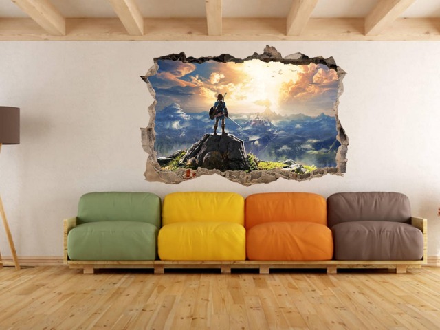 The Legend Of Zelda Wall Decal Art Large Sticker - Video Game Decor Playroom Kids Poster Gift For Gamer - image 1