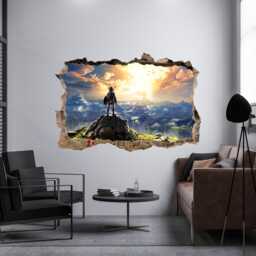 The Legend Of Zelda Wall Decal Art Large Sticker - Video Game Decor Playroom Kids Poster Gift For Gamer - thumbnail 4