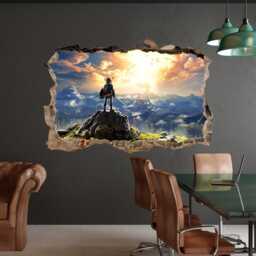 The Legend Of Zelda Wall Decal Art Large Sticker - Video Game Decor Playroom Kids Poster Gift For Gamer - thumbnail 3