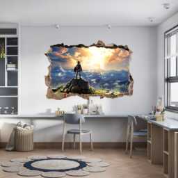 The Legend Of Zelda Wall Decal Art Large Sticker - Video Game Decor Playroom Kids Poster Gift For Gamer - thumbnail 2