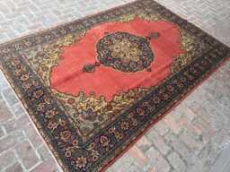 6x10 Handmade Afghan Wool Rug - Oversized Pink & Black Tribal Oriental Carpet Statement Area For Living Room, Bedroom Or Dining - thumbnail 1
