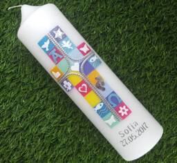 Baptismal Candle Cross Mosaic - thumbnail 1