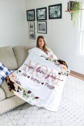 Christmas Gift For Her, Grandma & Mom Present, We Love You Blanket, From Kids Wife, Grandparent