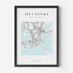 Helsinki City Map Print, Home Decor, Wall Art, Poster, Framed - thumbnail 2