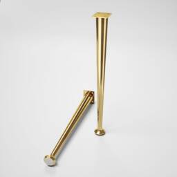 16'' Tapered Legs, Brass Furniture Legs, Coffee Table Legs, Brass Bench Ottoman Round Coffee Replacement Legs - thumbnail 4