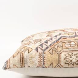 Handwoven Turkish Kilim Lumbar Pillow Bohemian Home Decor - 16x24 Inch - thumbnail 4