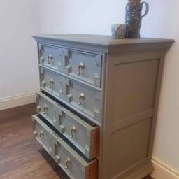 Vintage Chest Of Drawers in Olive Green - thumbnail 2
