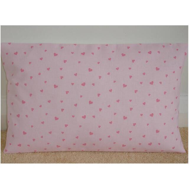 Pink Heart Pillow Sham Cushion Cover 12x16 Laura Ashley Sweetheart Lumbar Bolster Oblong Nursery Case Hearts Slip Pillowcase Baby 16x12