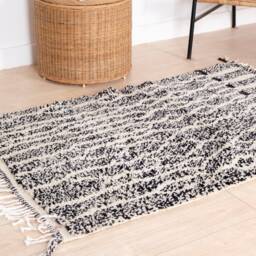 Wool Beni Ourain Rug, Moroccan Rug 3x5 Ft, Authentic Handmade Berber Carpet, Genuine Rug, Area Tapis Berbere, Teppich - thumbnail 3