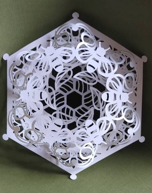 Bee Keeper Paper Snowflake 3D Ornament For All Year Round - image 1