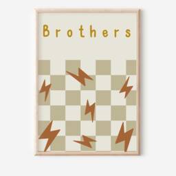 Personalised Brothers Prints. Set Of 2 Lightening Prints For Boys Bedroom, Nursery Or Playroom - Prints Only - thumbnail 2