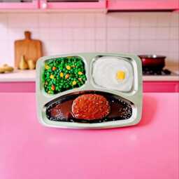 Retro Tv Dinner Wall Decor Glitter Resin Sculpture - thumbnail 1