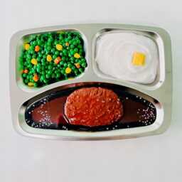 Retro Tv Dinner Wall Decor Glitter Resin Sculpture - thumbnail 3