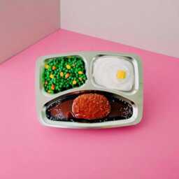 Retro Tv Dinner Wall Decor Glitter Resin Sculpture - thumbnail 2