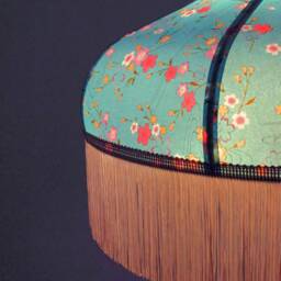 "Retro Lampshade in Japanese Paper With Fringe ""Mila" - thumbnail 4