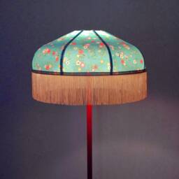 "Retro Lampshade in Japanese Paper With Fringe ""Mila" - thumbnail 2