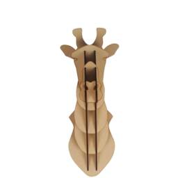 Large/ Small Wooden Giraffe Animal Head Trophy Kit 3D Wall Art Kids - Laser Cut Home Decor Hanging - thumbnail 2