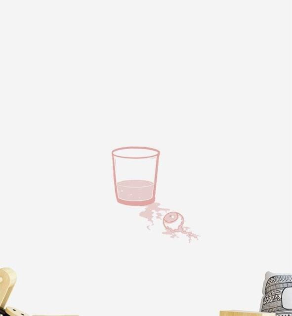 Glass Eye Wall Sticker Decal - Illustration Stickers, Animals Decals, Home Decor, Art, Illustrations