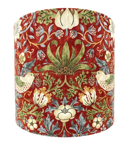 Morris Strawberry Thief Lampshade William Red Art Nouveau Light Shade - image 1