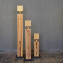Rustic Wooden Floor Lamps - Handcrafted Standing Lights For Home Decor - thumbnail 2