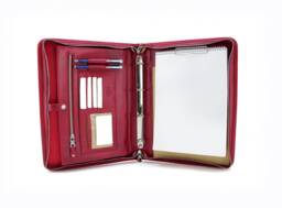 Women Leather Portfolio With A4 Notepad Holder, 4 Ring Binder Name/Logo Engraving, Anniversary Gift For Her???easter