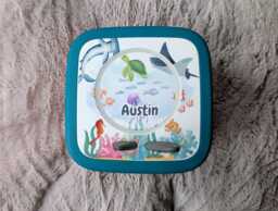 Personalized Under The Sea Toniebox Topper Protective Vinyl Decal Tonie Box Glitter - thumbnail 1