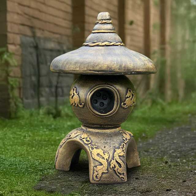 Japanese Concrete Pagoda Statue Outdoor Stone Lantern Sculpture Handmade Figure Zen Garden Decor Cement Ornament Gift - image 1