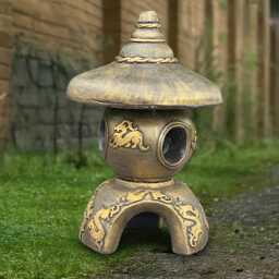 Japanese Concrete Pagoda Statue Outdoor Stone Lantern Sculpture Handmade Figure Zen Garden Decor Cement Ornament Gift - thumbnail 3