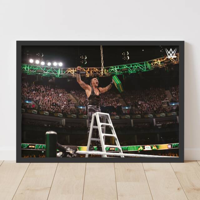 Wwe Print - Mitb Damian Priest Win Poster Wrestling Wall Art - image 1