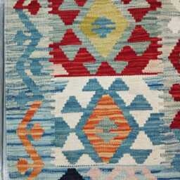 Runner Rug Classic, Handmade Artisan Afghan Turkish, Scandinavian, Navajo, Bohemian, Wool Flatweave Multicolour Kilim 203x57 cm - thumbnail 4
