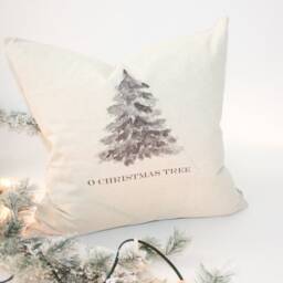 O Christmas Tree Pillow Cover, 18 X Decor, Holiday Pillow, Gift, Farmhouse Gift - thumbnail 4