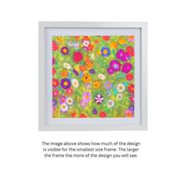 Klimt's Garden Flowers Framed Print, Shadow Box Frame, Fabric, Textiles Art, Animal Wall Housewarming Gift, Made in Uk, Picture - thumbnail 2