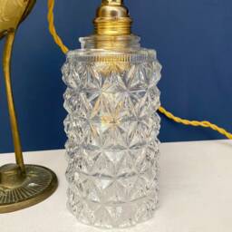Vintage Tulip Lamp in Molded Glass - thumbnail 3