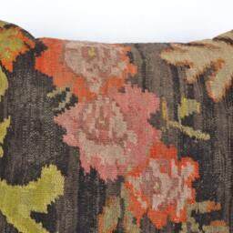 "Kilim Pillow, Wool Kilim Cousin Moldave, 60x60 cm, 24""x24" - thumbnail 2