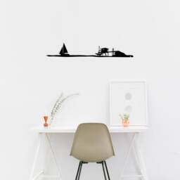 The Fishery & The Sailboat - Powder-Coated Metal Wall Decoration - thumbnail 2