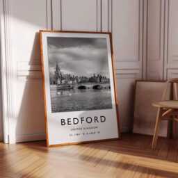 Bedford UK Poster Town Wall Art, Bedfordshire Gift - thumbnail 2