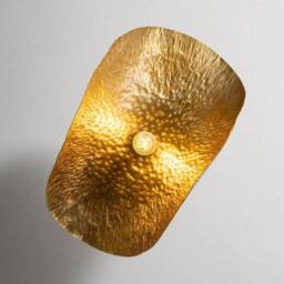 Modern Hanging Lotus Leaf Lamp, Gold Brass Kitchen Island Lighting - thumbnail 2