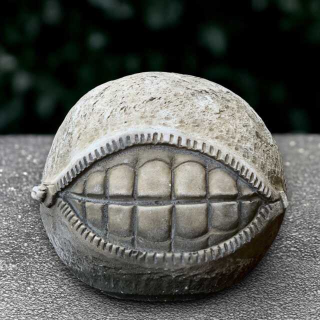 Concrete Ball Statue Stone Smiling Figurine Outdoor Sculpture Front Door Decoration Handmade Ornament Lover Gift Garden Art - image 1